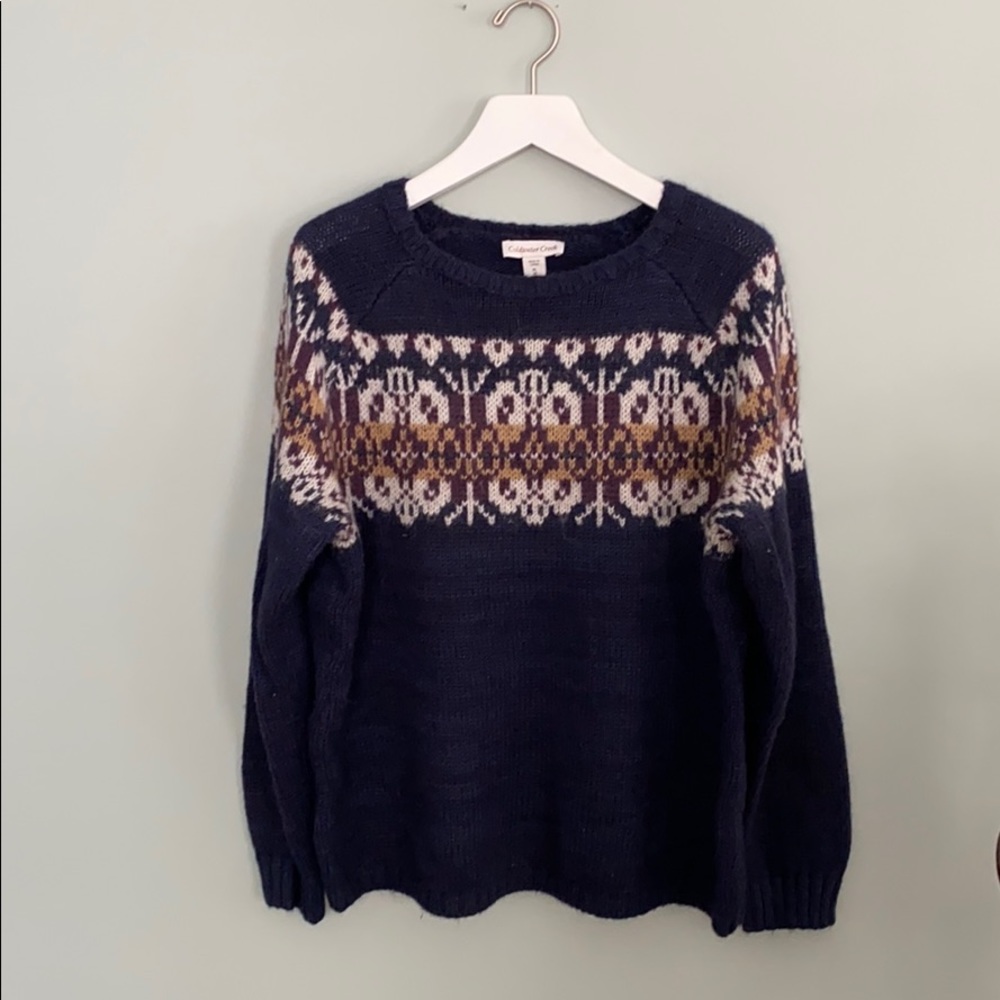 Fair isle pullover sweater